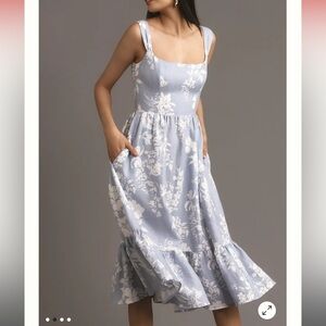 Reformation Bucatini Linen Midi Dress SIZE 0